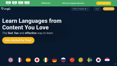 Screenshot of Lingq.com