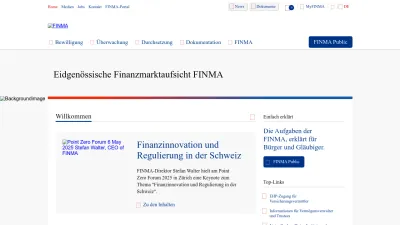Screenshot of Finma.ch