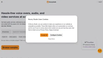 Screenshot of Bunnystudio.com