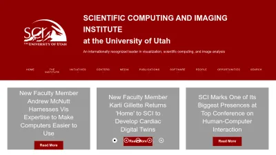 Screenshot of Sci.utah.edu