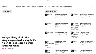 Screenshot of Thevocket.com