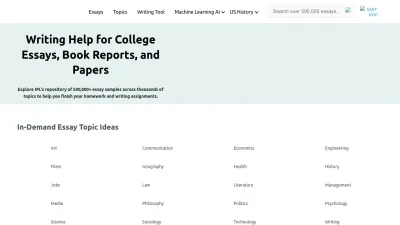 Screenshot of Ipl.org