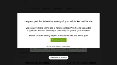 Screenshot preview of rootsweb.com