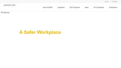 Screenshot of Kosha.or.kr