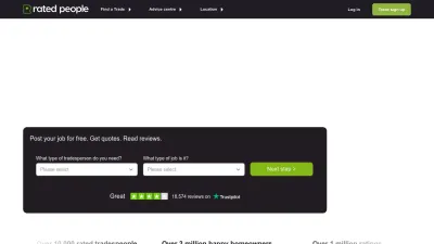 Screenshot preview of ratedpeople.com