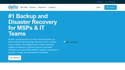 Screenshot of Datto.com