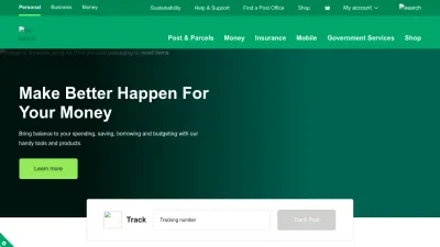 Screenshot of Anpost.com