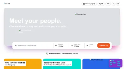 Screenshot of Hostelworld.com