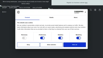 Screenshot of Ncscolour.com