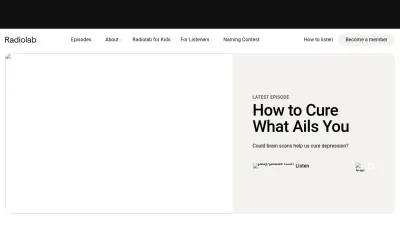 Screenshot of Radiolab.org