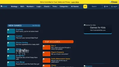 Screenshot of Coolmathgames.com