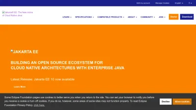 Screenshot preview of jakarta.ee