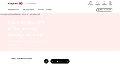 Screenshot of Investor.vanguard.com