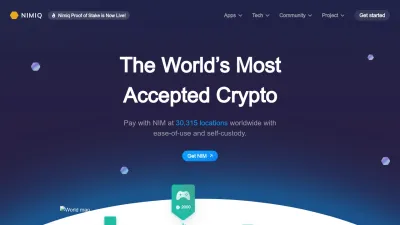Screenshot of Nimiq.com
