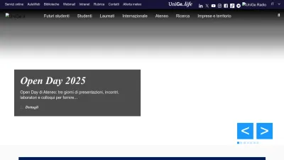 Screenshot of Unige.it