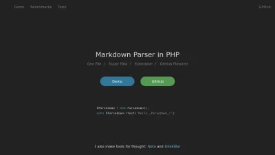 Screenshot of Parsedown.org