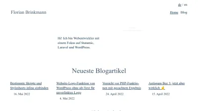 Screenshot of Florianbrinkmann.com