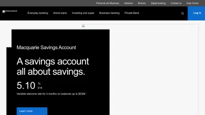 Screenshot of Macquarie.com.au