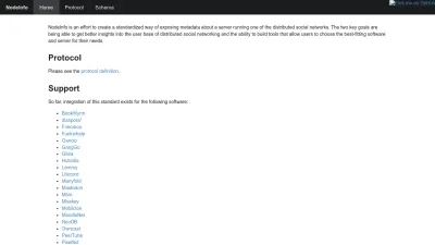 Screenshot of Nodeinfo.diaspora.software