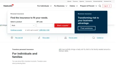 Screenshot of Travelers.com