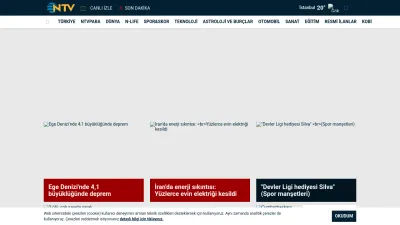 Screenshot of Ntv.com.tr