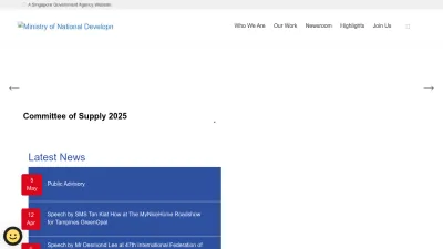 Screenshot of Mnd.gov.sg