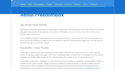 Screenshot preview of freedomboxfoundation.org
