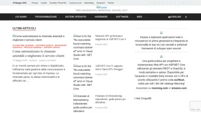 Screenshot of Ryadel.com