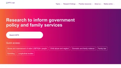 Screenshot of Aifs.gov.au