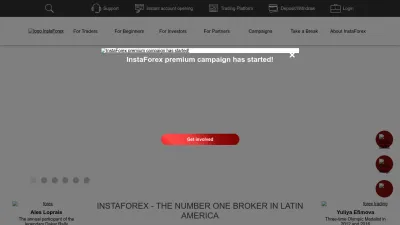 Screenshot of Instaforex.com