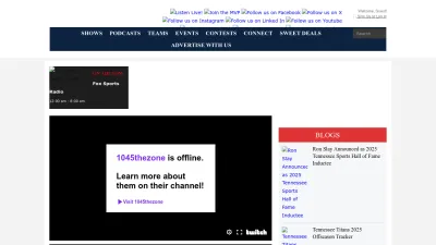 Screenshot of 1045thezone.com