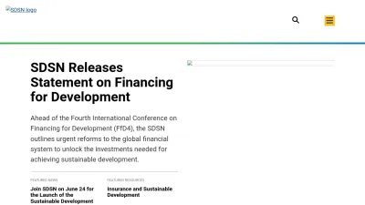 Screenshot of Unsdsn.org