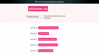 Screenshot of Stitcher.io