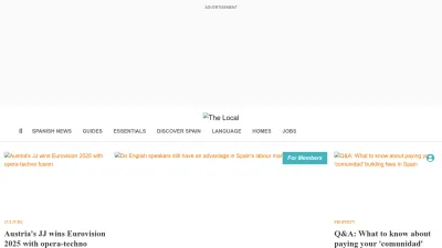 Screenshot of Thelocal.es