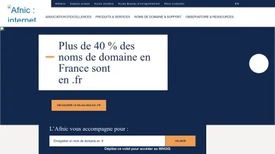 Screenshot of Afnic.fr