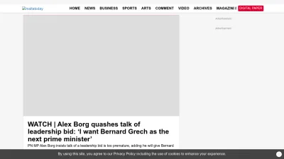 Screenshot of Maltatoday.com.mt