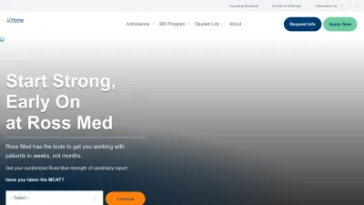Screenshot of Medical.rossu.edu