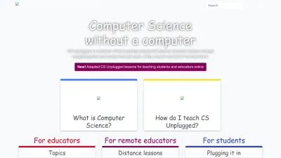 Screenshot of Csunplugged.org