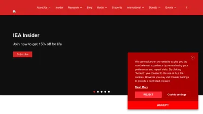 Screenshot of Iea.org.uk