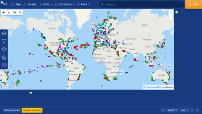 Screenshot of Myshiptracking.com