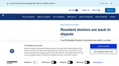 Screenshot of Bma.org.uk