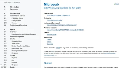 Screenshot of Micropub.spec.indieweb.org