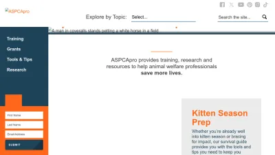 Screenshot of Aspcapro.org