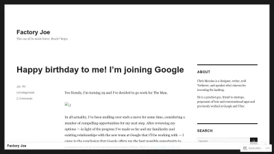 Screenshot of Factoryjoe.com