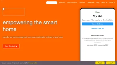 Screenshot preview of openhab.org