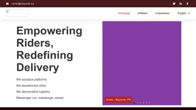 Screenshot of Coopcycle.org