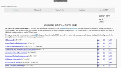 Screenshot of Mpeg.chiariglione.org
