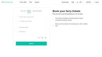 Screenshot preview of ferryhopper.com