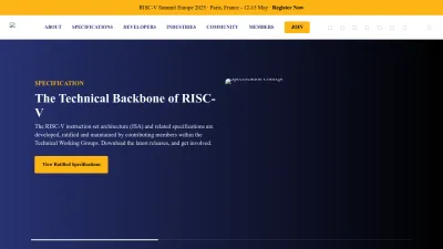 Screenshot of Riscv.org