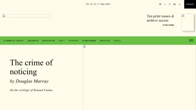 Screenshot of Newcriterion.com